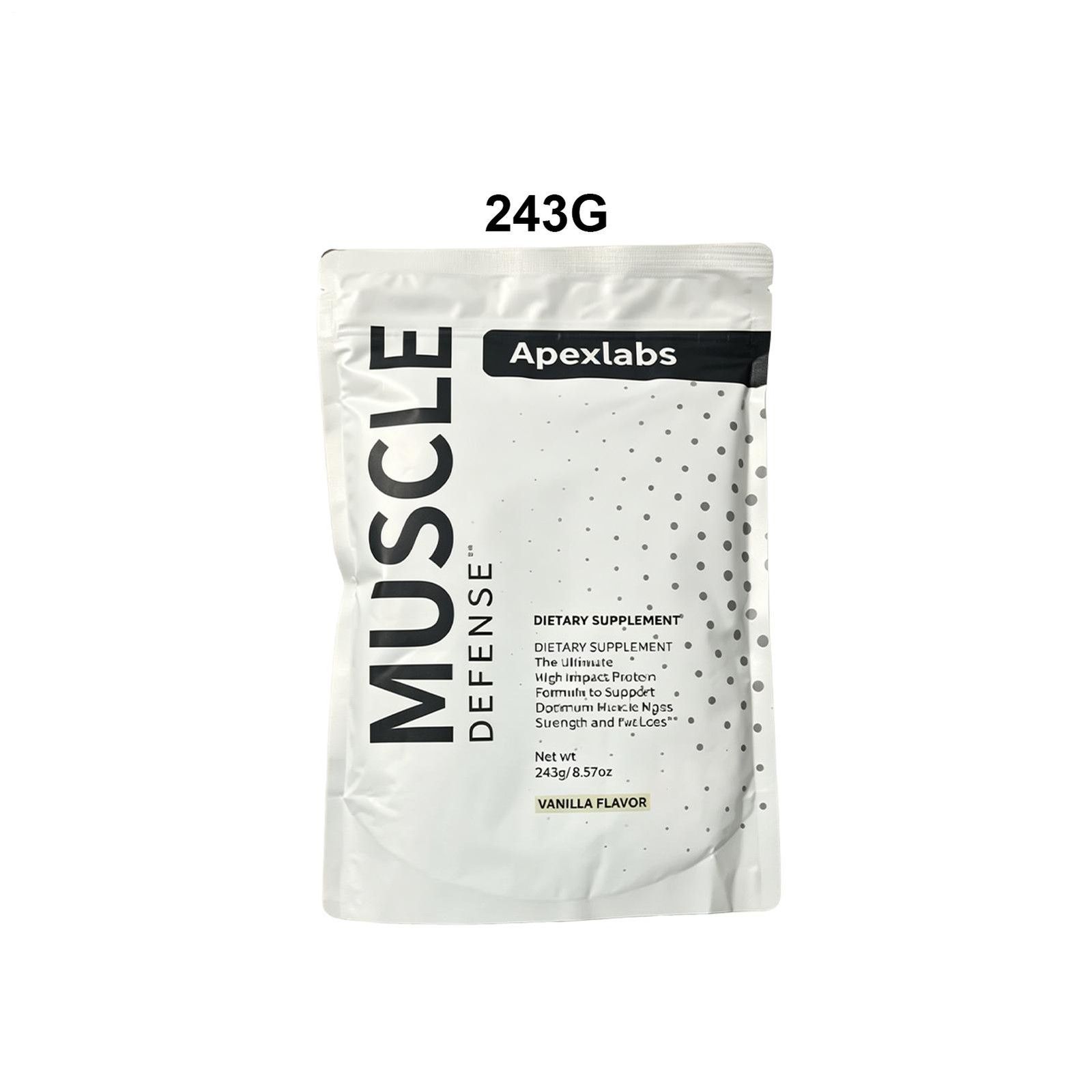 Apex Labs Muscle Defense Dietary Supplement, Vanilla -243g