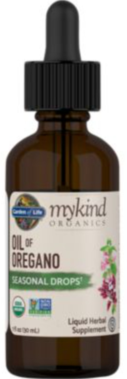 Garden of Life Organic Oregano Oil, Seasonal Drops with Carvacrol & Thymol (1oz)