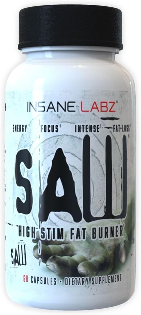 Insane Labz SAW High Stim Fat Burner Thermogenic Weight Loss 60 Capsules New
