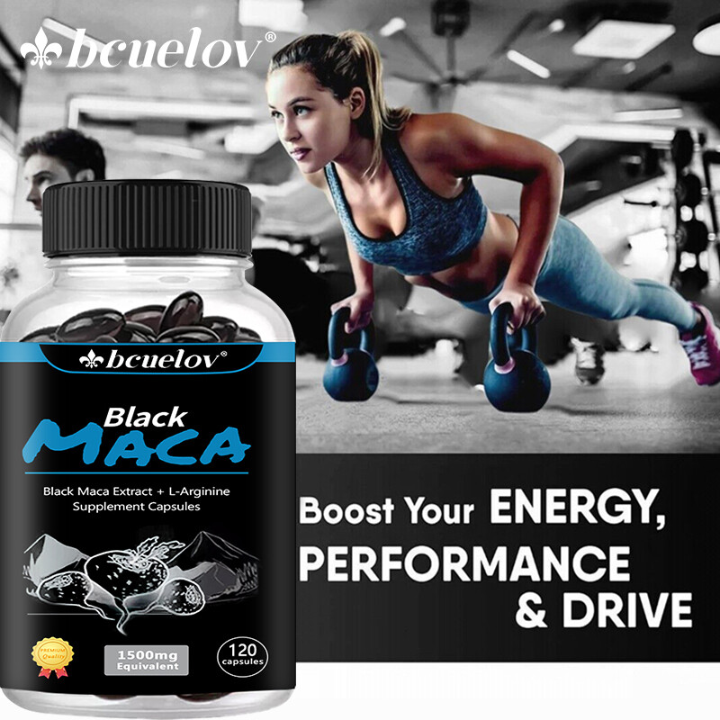 Black Maca Extract + L-Arginin – Natural Male Enhancement Supplement Capsules