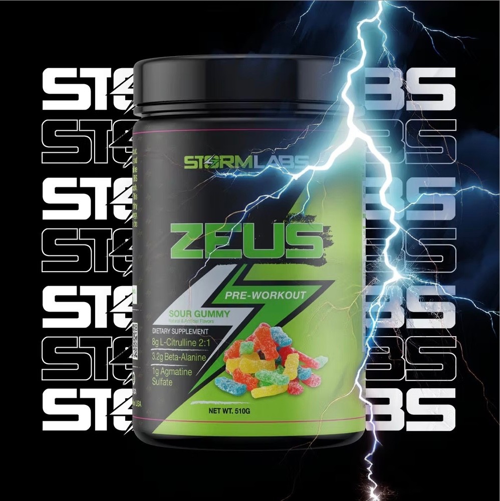 Storm Labs Zeus Pre Workout Supplement (30 Servings) – Sour Gummy