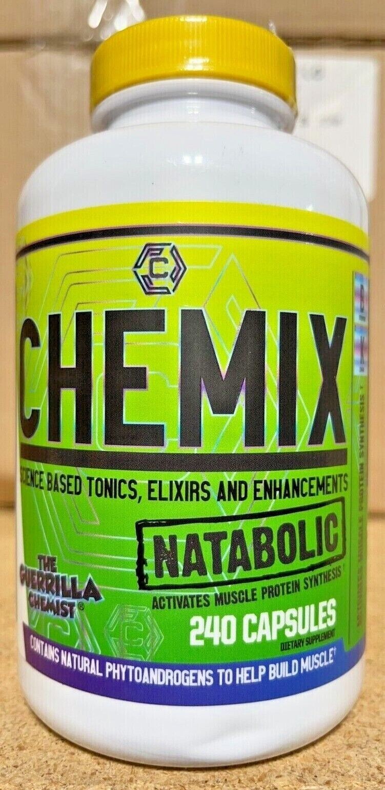 Chemix Natabolic Natural Muscle Growth Testosterone Booster 240 Capsules New