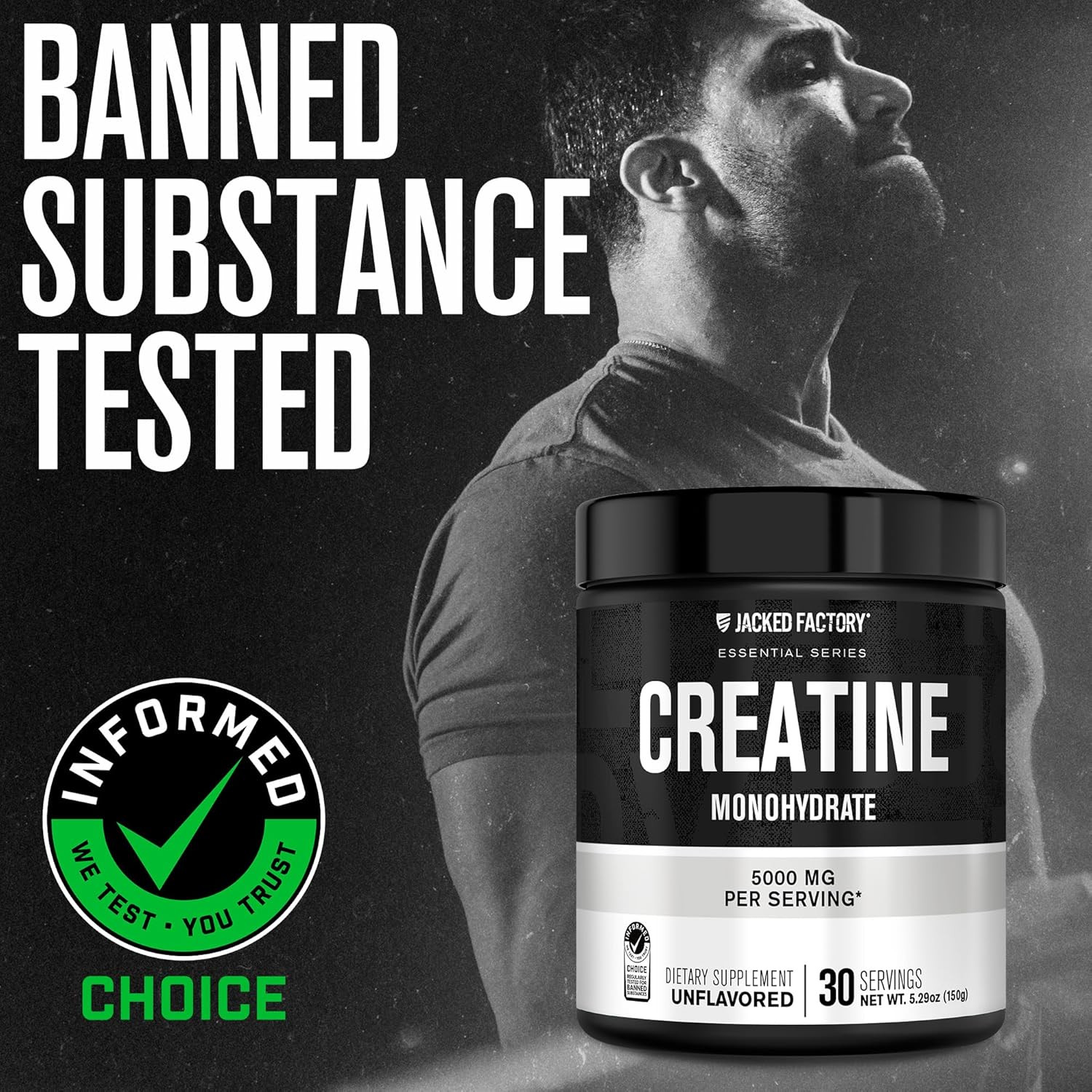 Creatine Monohydrate Powder 150G – 5G Daily Creatine Supplement for Men and Wome