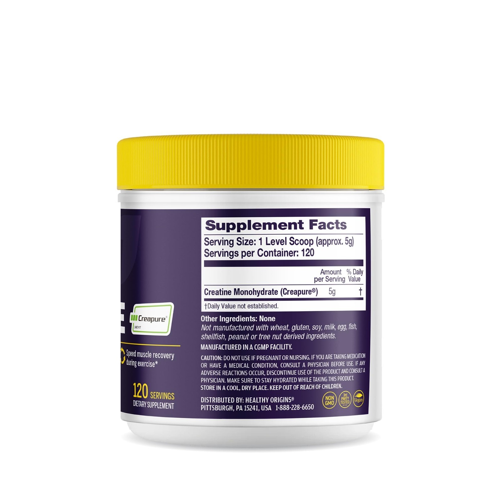 Pure Creatine Monohydrate Powder, 600g – Boost Energy & Muscle Growth, Vegan