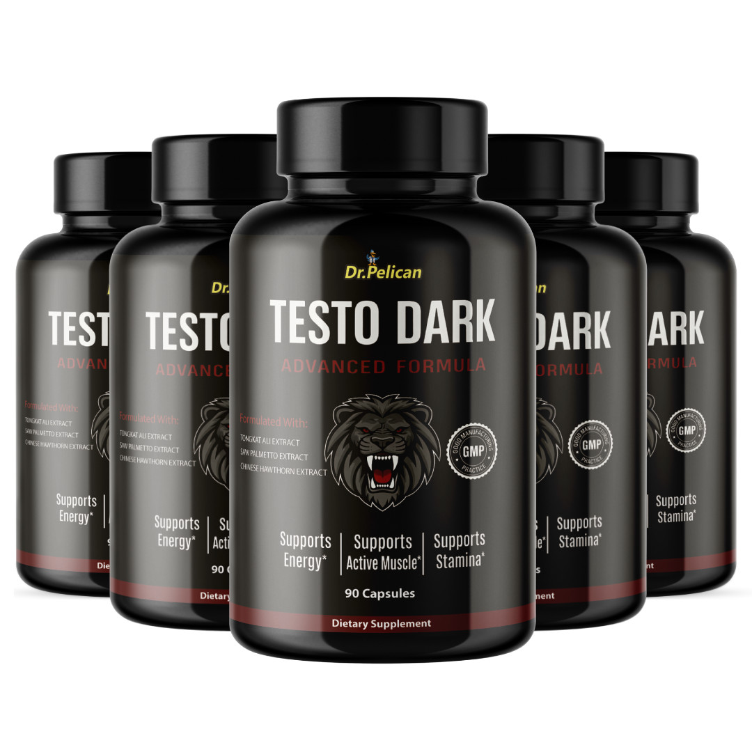 Test0 Dark- Bodybuilding & Men’s Health Support- 5 Bottles- 450 Capsules