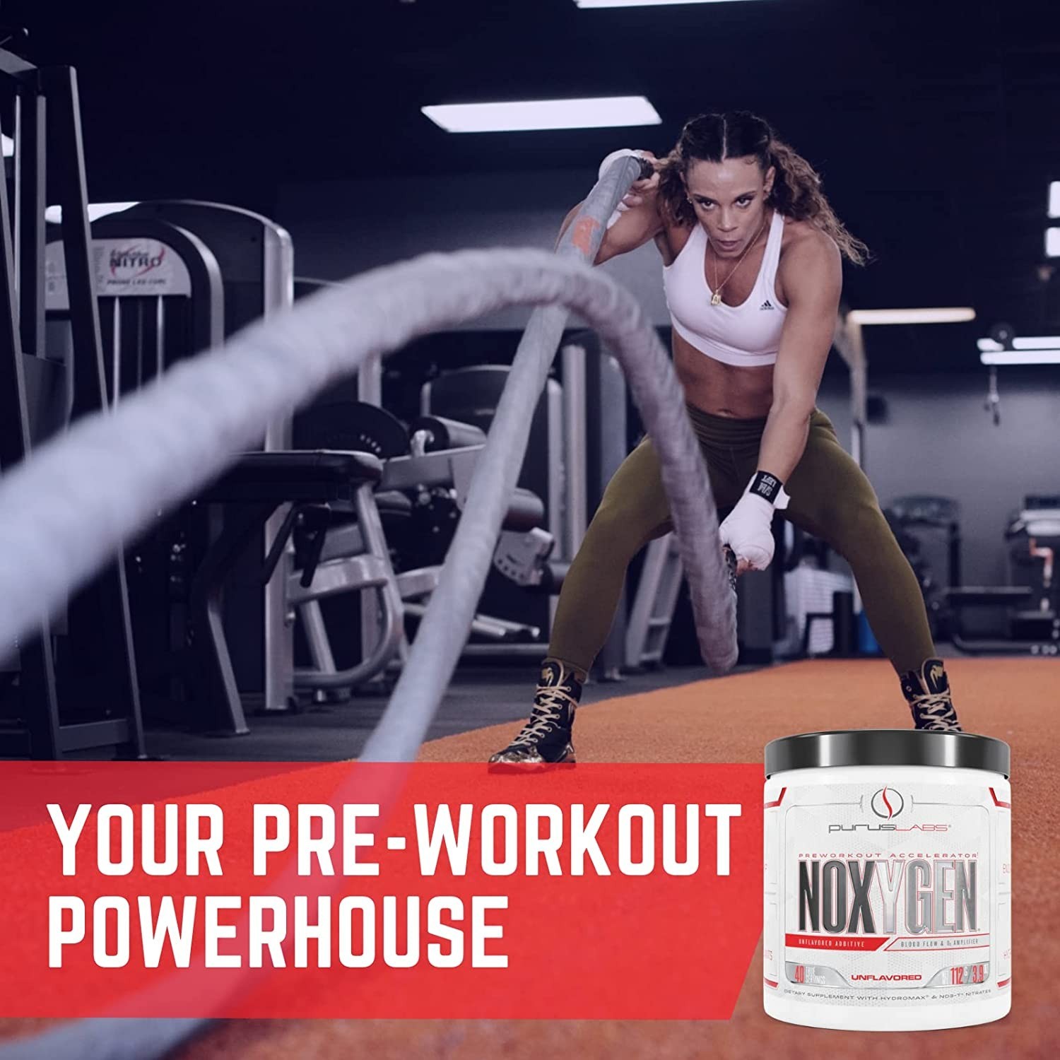 Purus Labs Noxygen – Unflavored Pre-Workout Accelerator, Nitric Oxide Booster