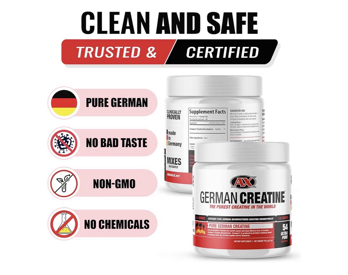 German Creatine Pure German Creatine Powder Muscle Growth Recovery 54 Servings