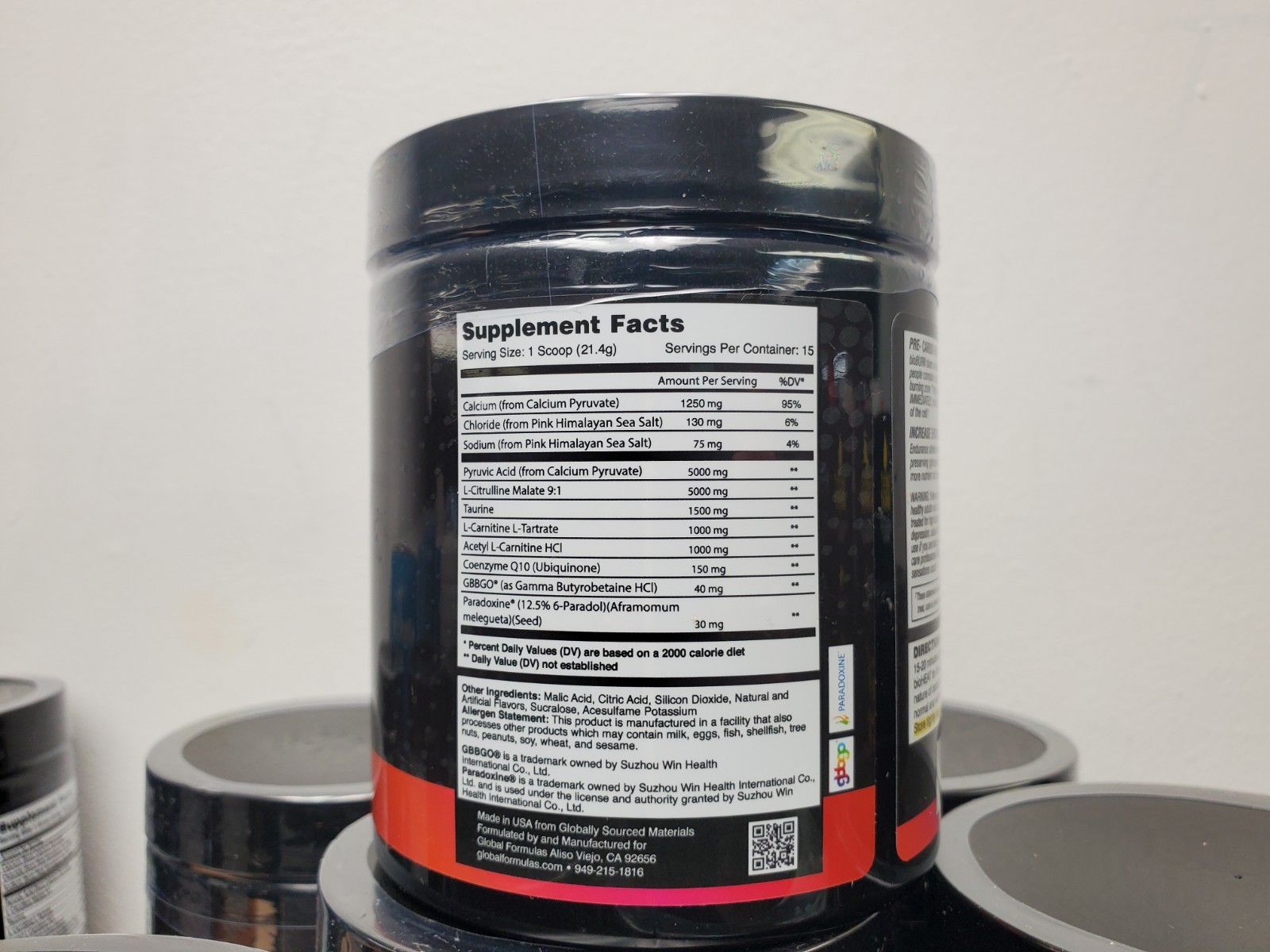 GLOBAL FORMULAS BIOBURN FIRE Fat To Energy Complex Stimulant Free Fruit Punch