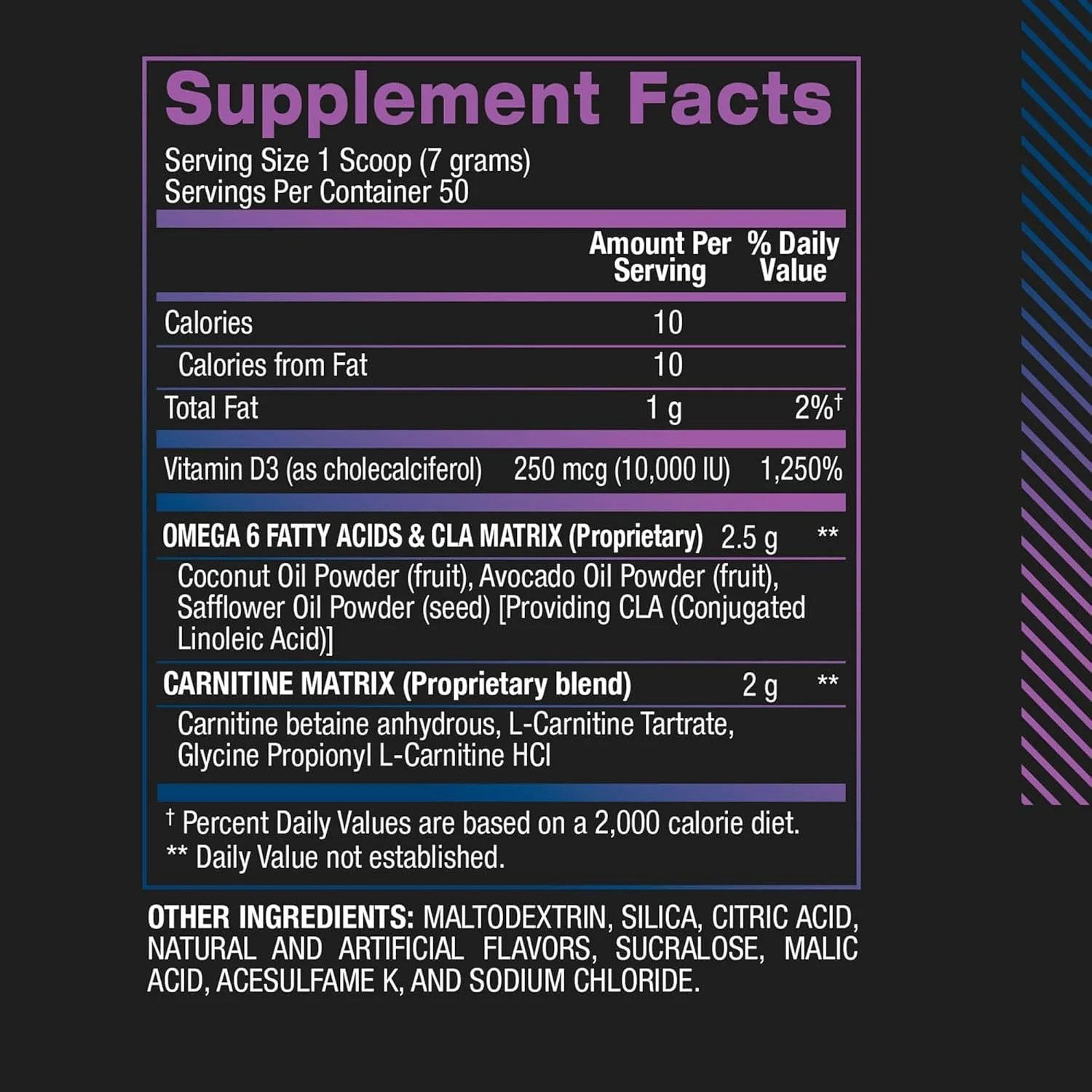 BPI Sports CLA + Carnitine Powder, Snow Cone, 50 Servings, Weight Loss & Lean Mu