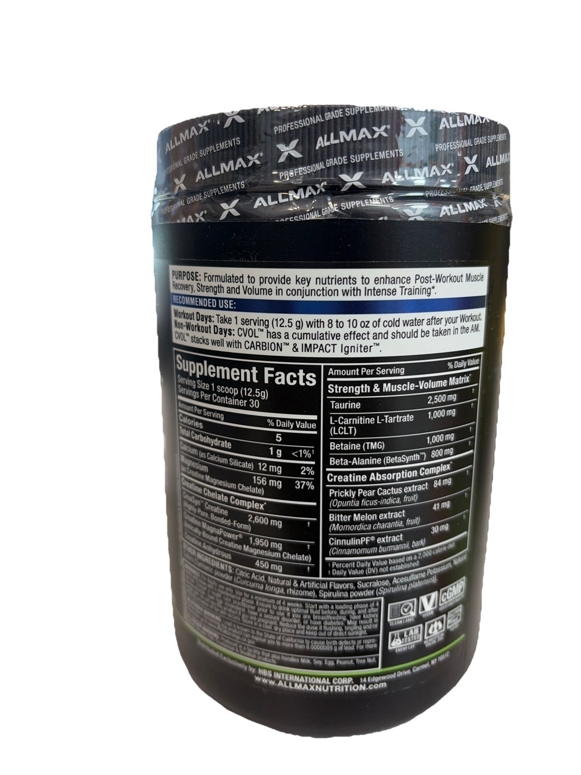 C:VOL™, Post Workout Creatine complex Coconut Lime Mojito, 13.2 oz 🔥EXP.7/26🔥