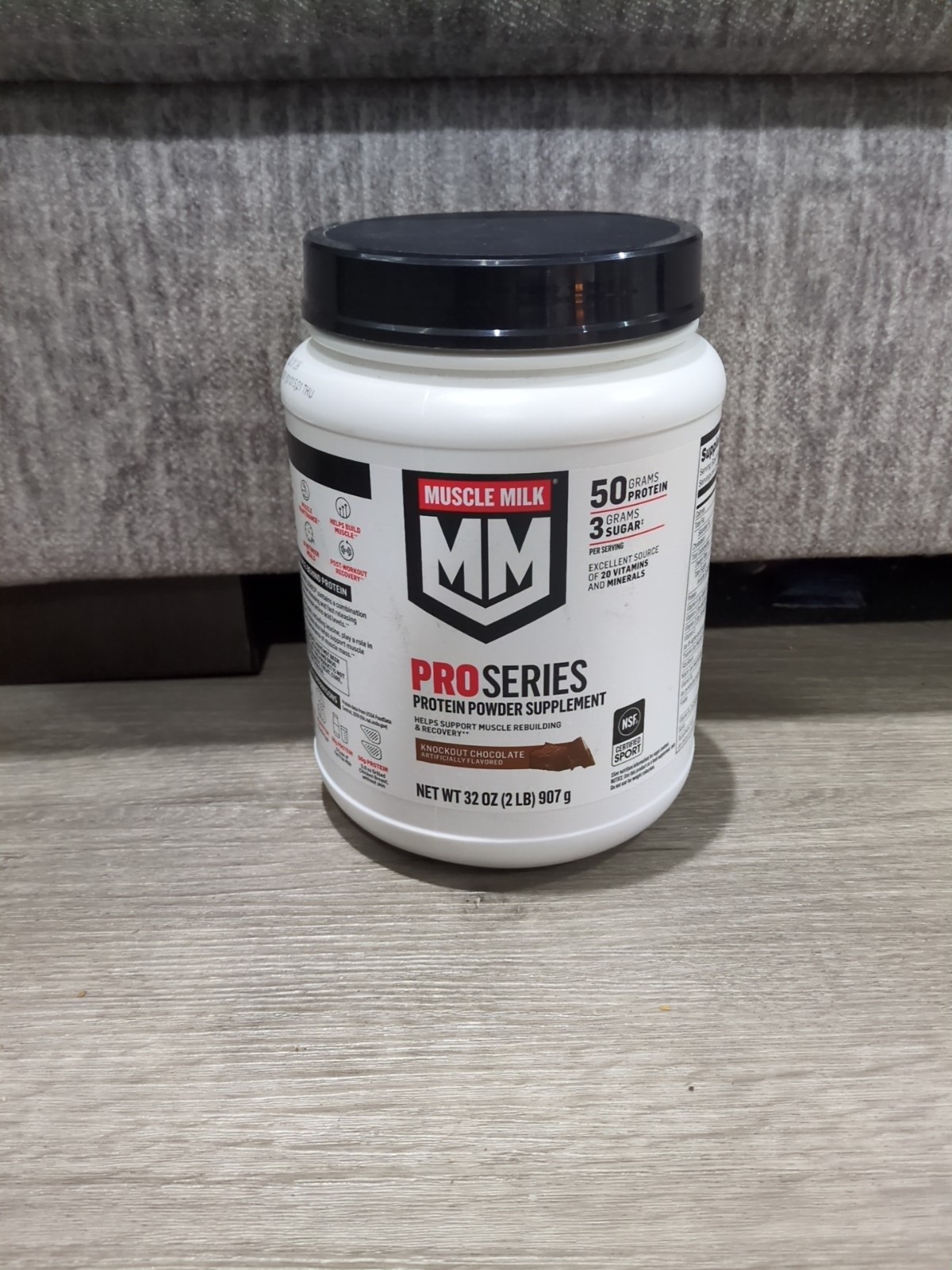 Muscle Milk Pro Series Protein Powder Supplement Knockout Chocolate 2 lb