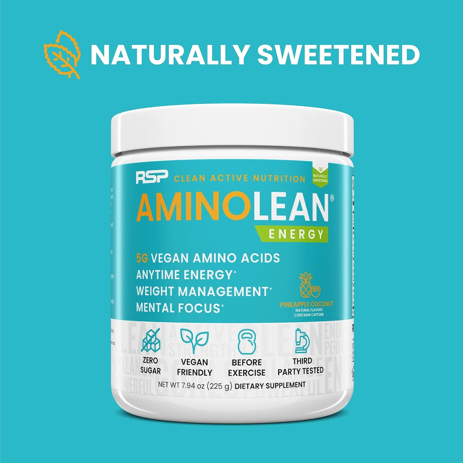 Vegan Pre Workout Powder Pineapple Coconut – Natural Energy & Weight Management
