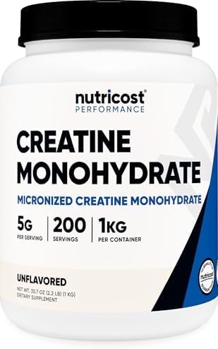 Nutricost Creatine Monohydrate Micronized Powder 500G, 100 Servings | 5000mg
