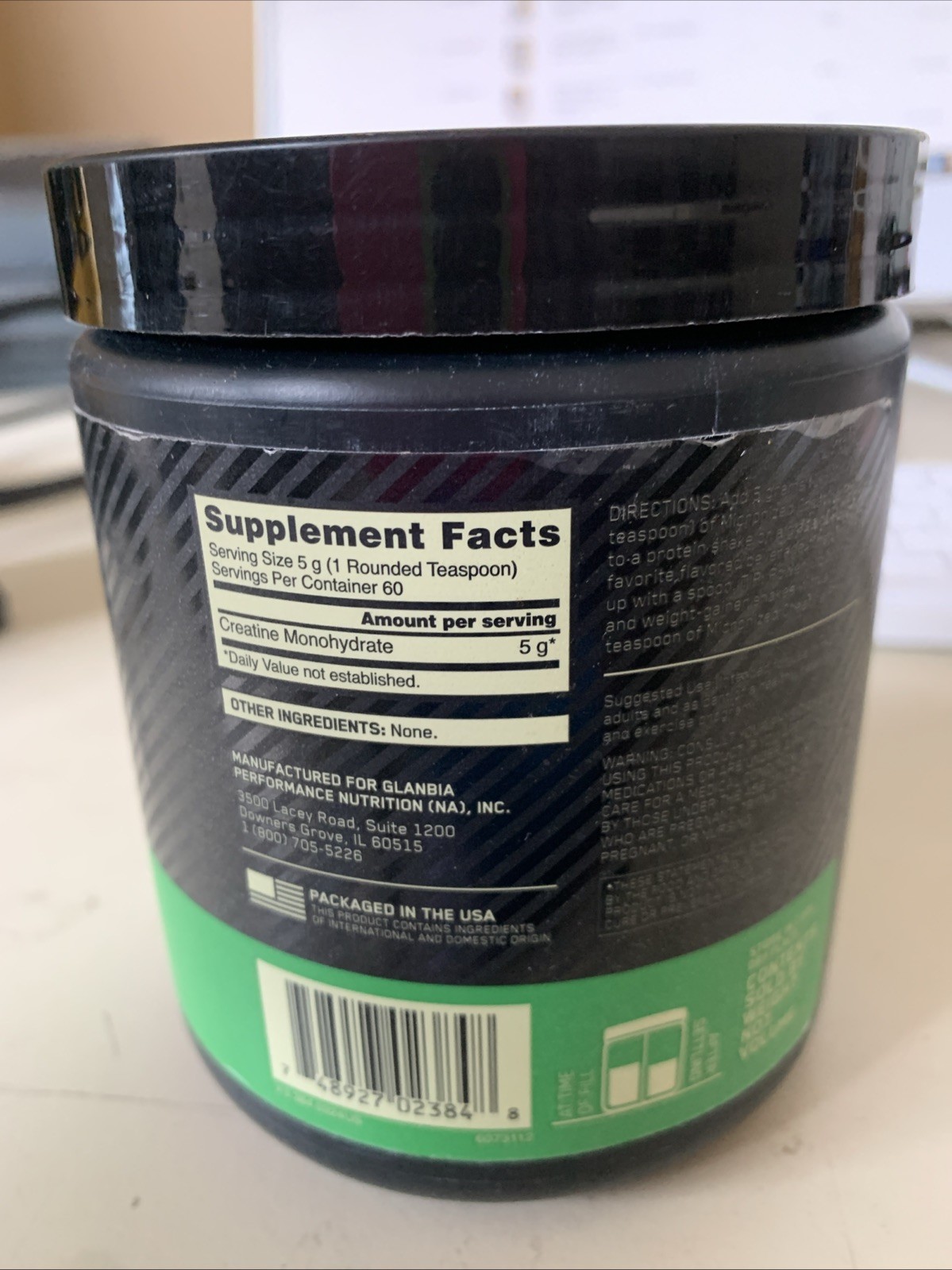 Sealed Optimum Nutrition Micronized Creatine Powder Unflavored EXP 10/27