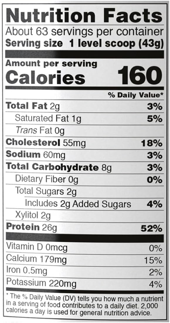 NOW Sports Nutrition, Whey Protein, 26 g With BCAAs, Creamy Vanilla 6 Pound