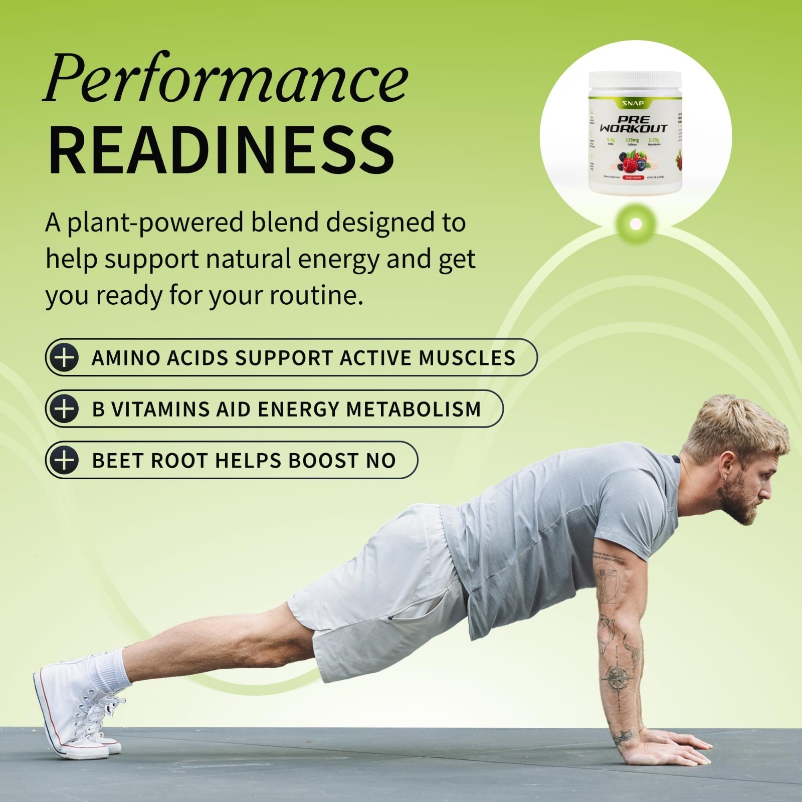 Natural Beet Root Powder Pre Workout – Plant-Based Energy, Nitric Oxide Boost, E