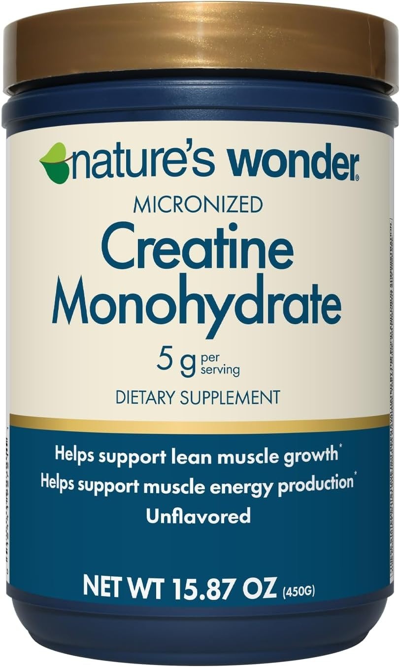 Nature’s Wonder Micronized Creatine Monohydrate 15.87 Ounce (Pack of 1)