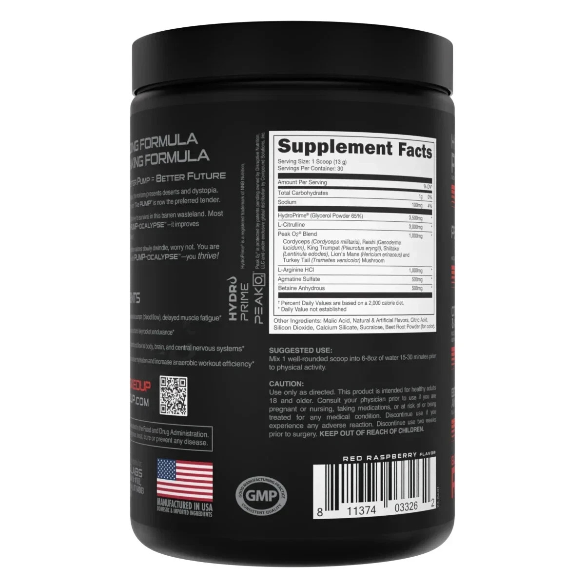 BUCKED UP PUMP-OCALYPSE BLOOD RAZ 13.8 OZ 30 SERVINGS 12/2026