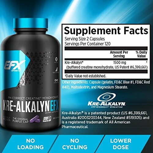 EFX Sports KRE ALKALYN – pH Correct Buffered Creatine Monohydrate Pills 260 Caps