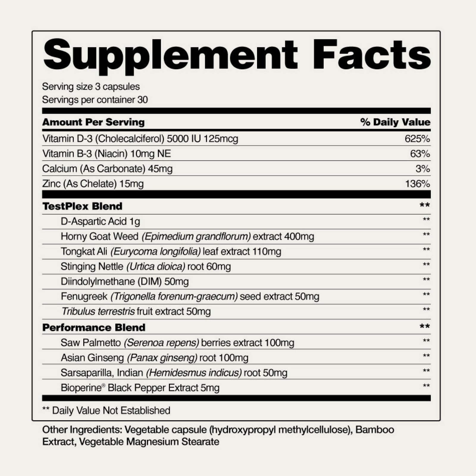 Snap Testo Booster – Muscle Growth, Energy, Libido Capsules 90ct – 2 Pack