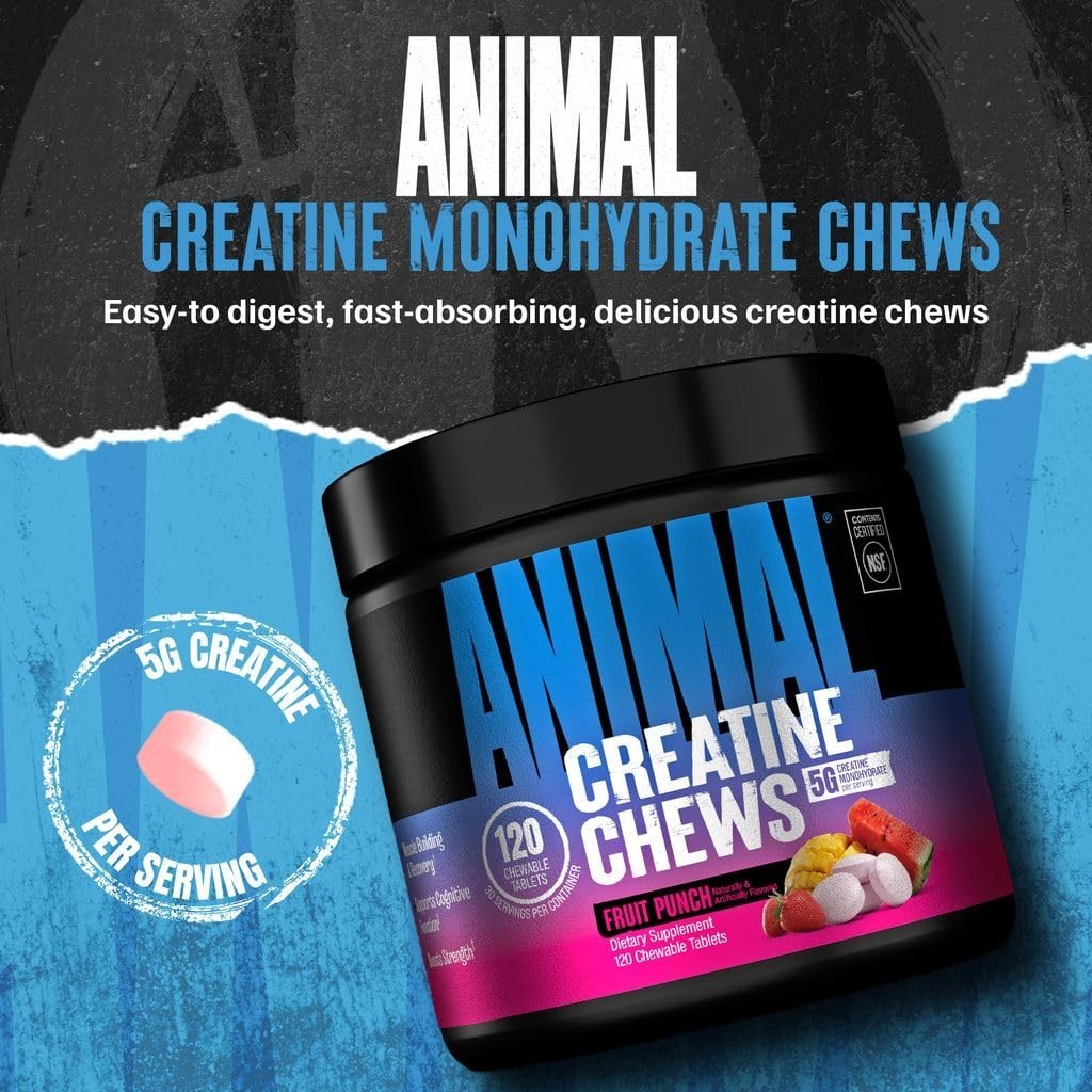 Enhanced Creatine Chews – Monohydrate with AstraGin & Sea Salt for Pumps – Fruit