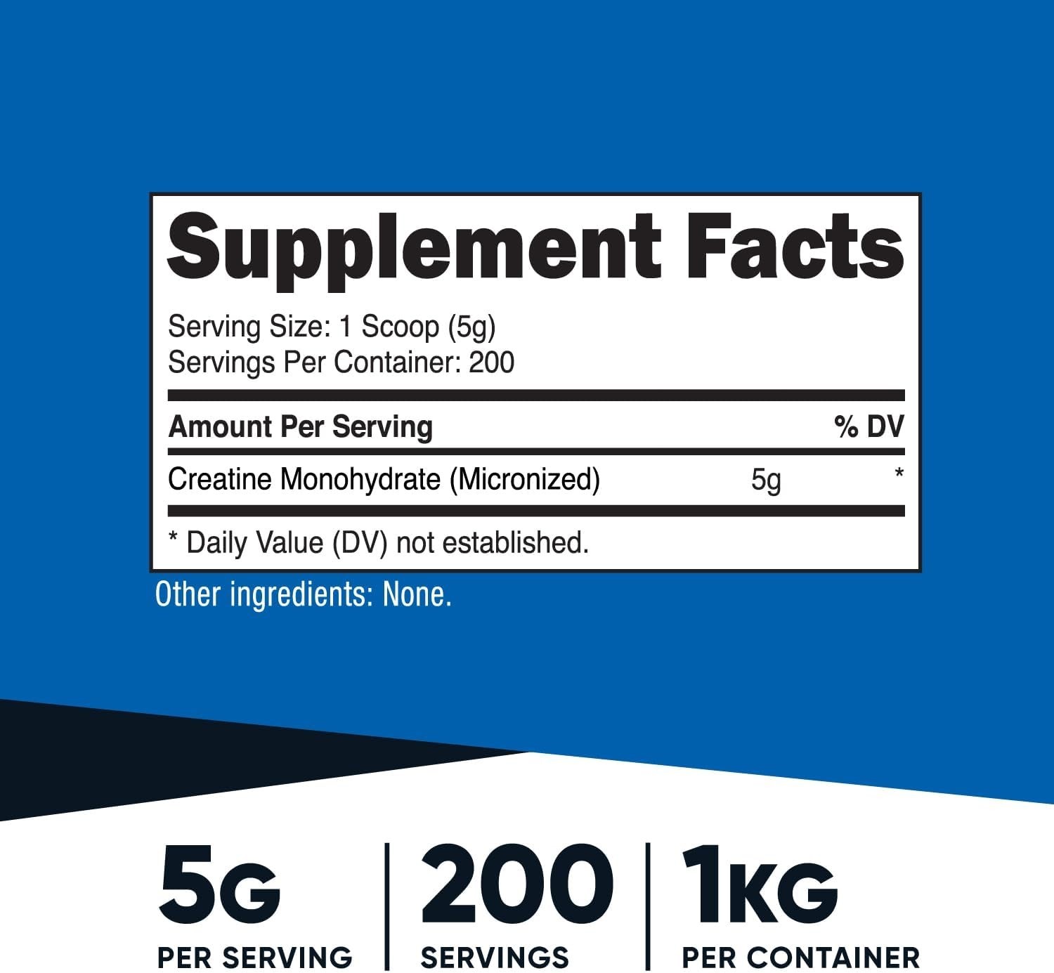 Unflavored Creatine Monohydrate Powder – 1KG Non-GMO & Gluten Free Supplement