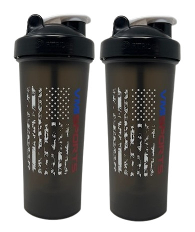 VMI Sports Protein Powder Mixing Shaker Bottle 20 oz – 2 Pack