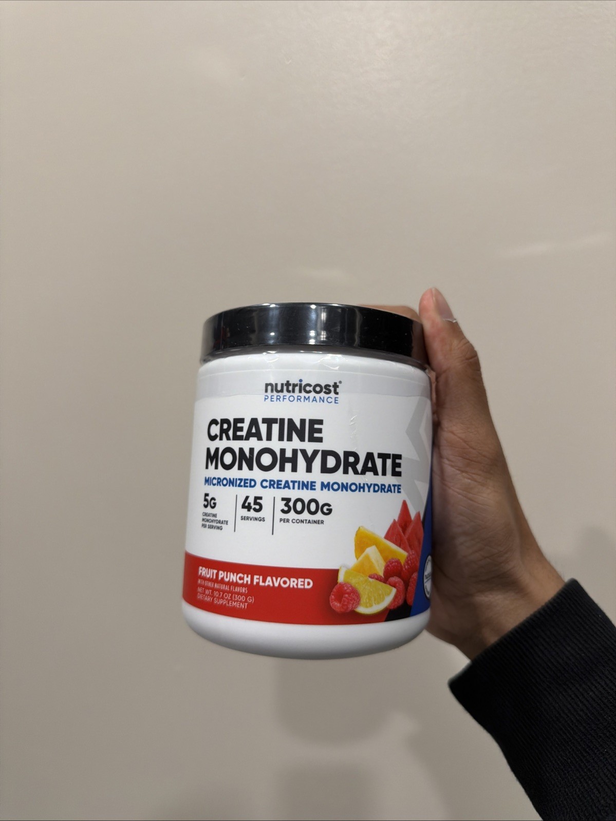 Nutricost Creatine Monohydrate Powder 300 g – Fruit punch