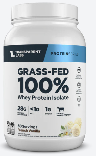 Transparent Labs 100% Grass-Fed Whey Protein Isolate EXP 3/28