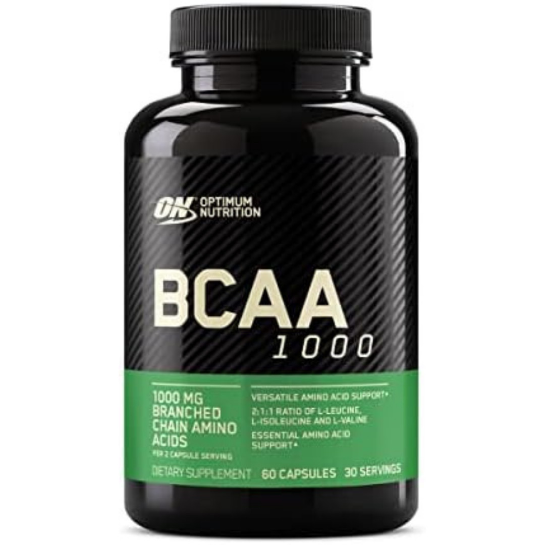 Optimum Nutrition BCAA 1000, 1,000 mg, 60 Capsules (500 mg per Capsule)