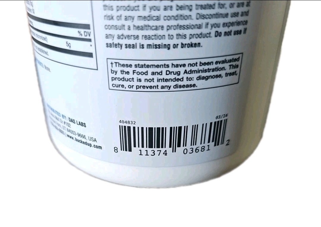 Bucked Up Creatine Monohydrate Micronized Powder Essential – Size: 8.93 oz