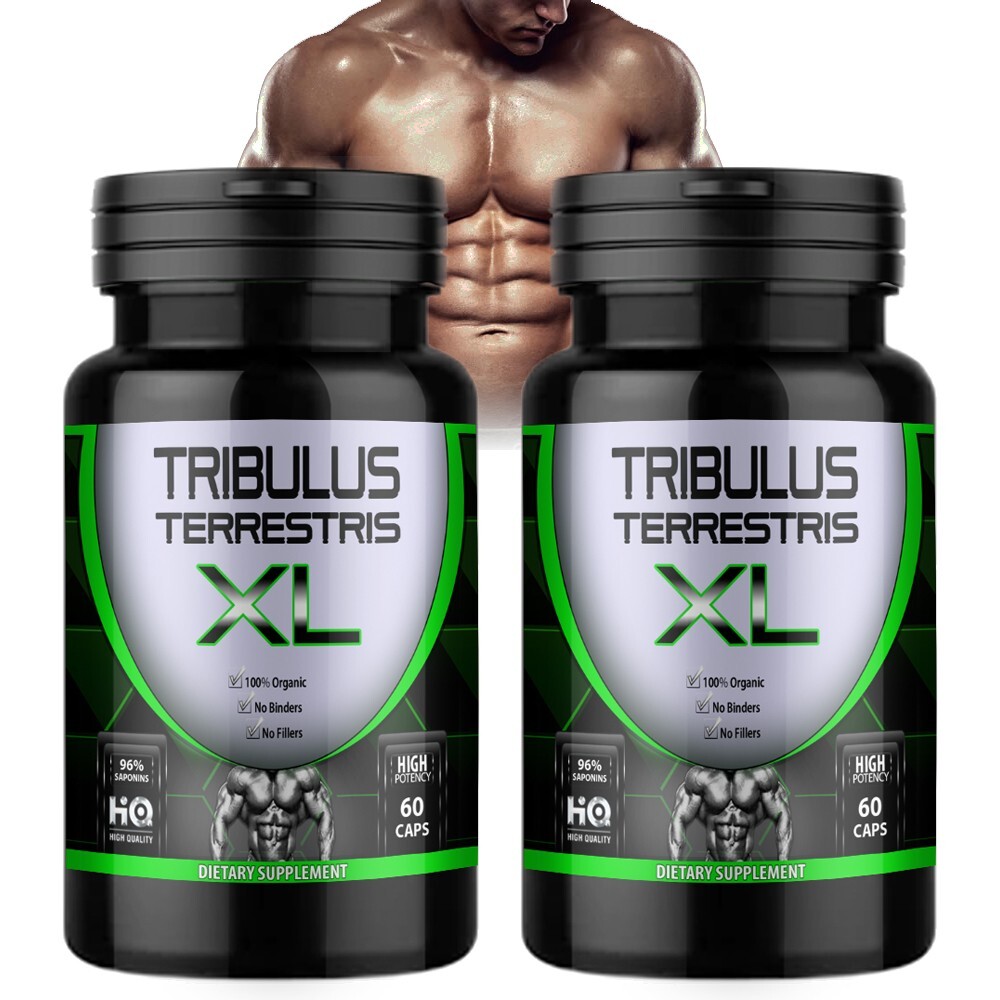 TRIBULUS TERRESTRIS EXTRACT 96% SAPONINS 7500mg WORKOUT SUPPLEMENT 2 BOTTLES