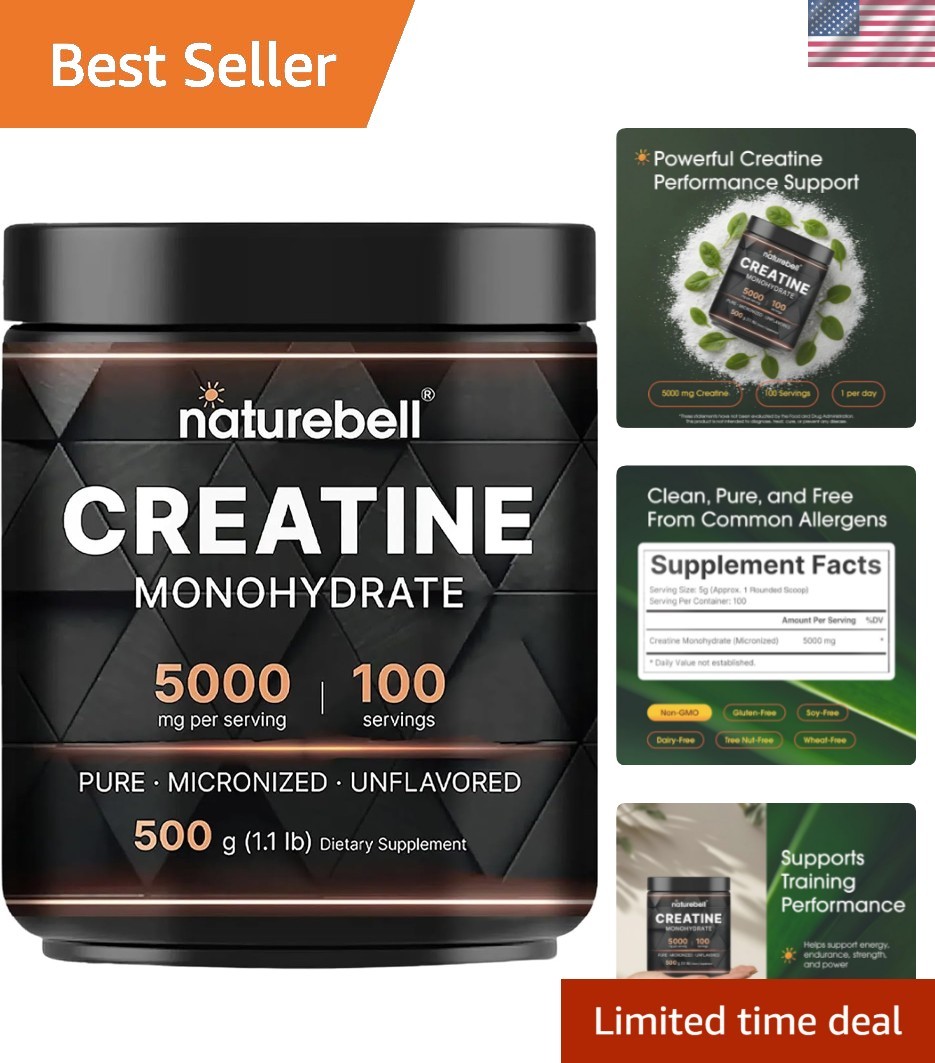 Creatine Monohydrate Powder – 500g Micronized Energy Support for Workout