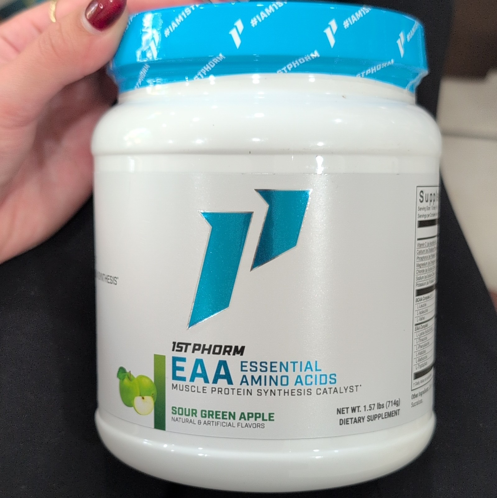 1st Phorm EAA Essential Amino Acids Powder Sour Green Apple 1.57 lb 07/27