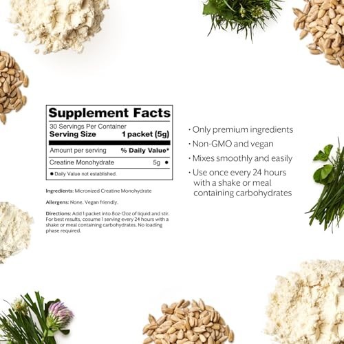 Micronized Creatine Monohydrate Travel Packs – 5g for Muscle Growth & Recovery,