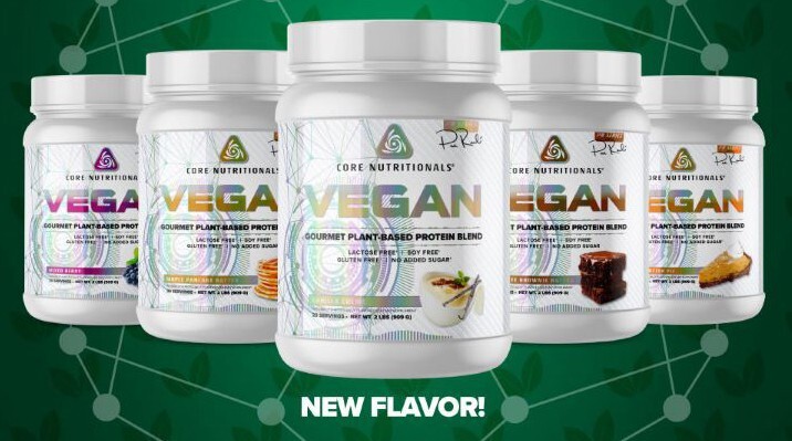 Core Nutritionals VEGAN Plant-Based Protein Blend – 29 Serv – Strawberry Cream