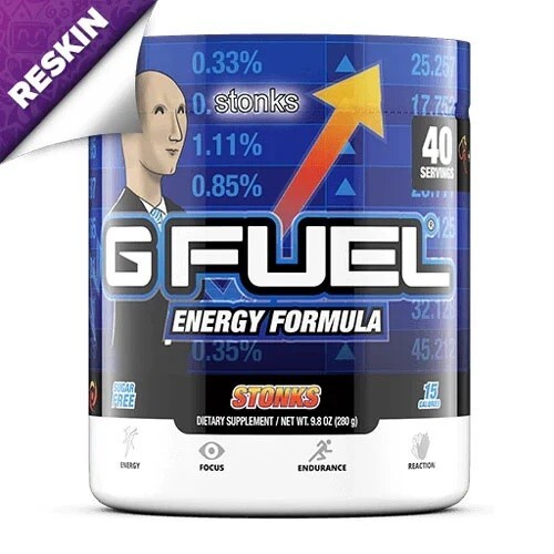 G FUEL Stonks Limited Edition (Blood Orange) Powder Energy Formula – 40 Servings