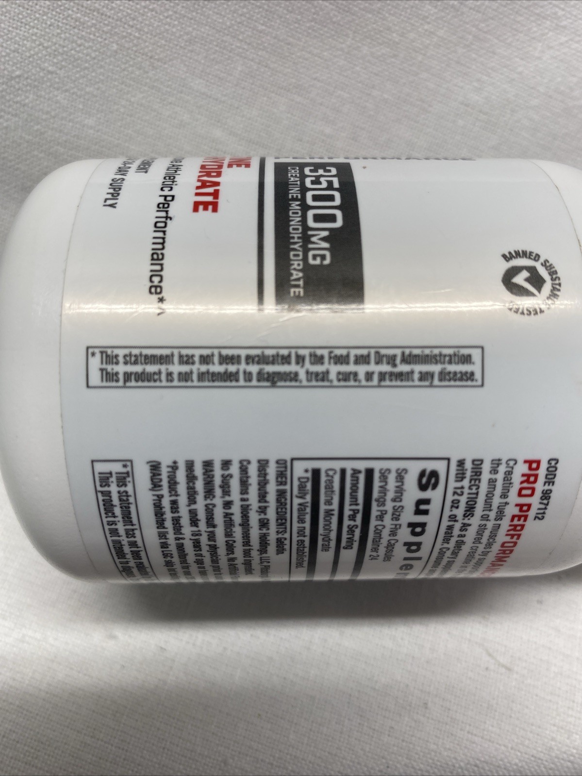 GNC Pro Performance Creatine Monohydrate Pills 3500Mg, 120 Caps Read (52)