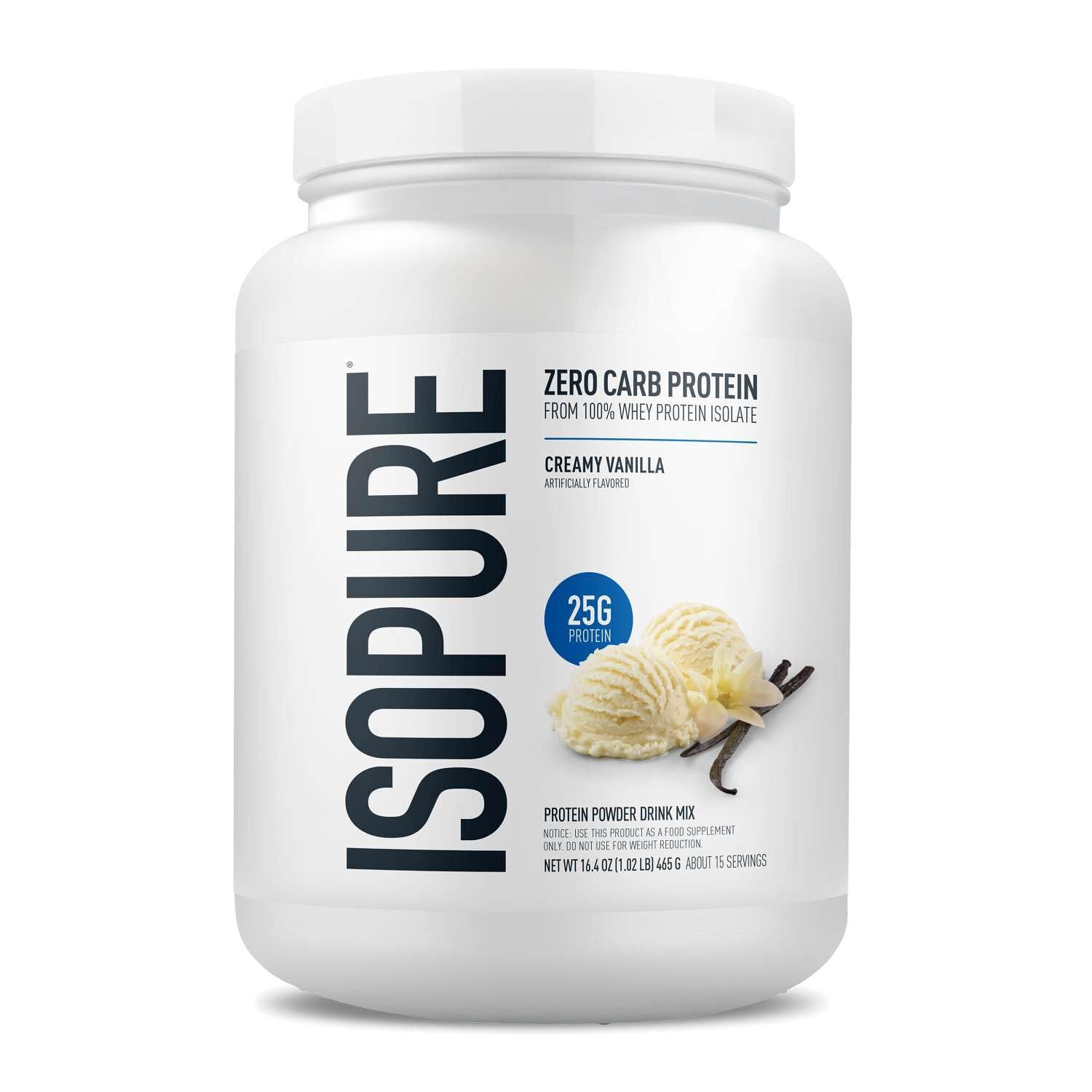 Isopure Zero Carb 100% Pure Whey Isolate Protein Powder, Lactose Free, Gluten…