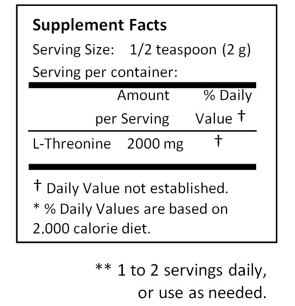 NuSci 100g (3.52 oz) L-Threonine Pure Powder