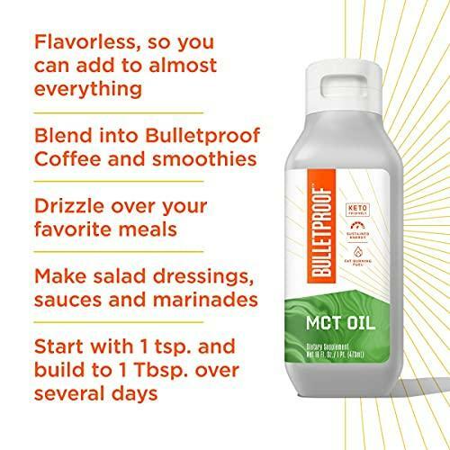 XCT MCT Oil Made with C10 and C8 MCT Oil, Flavorless, 14g MCTs, 16 Fl Oz
