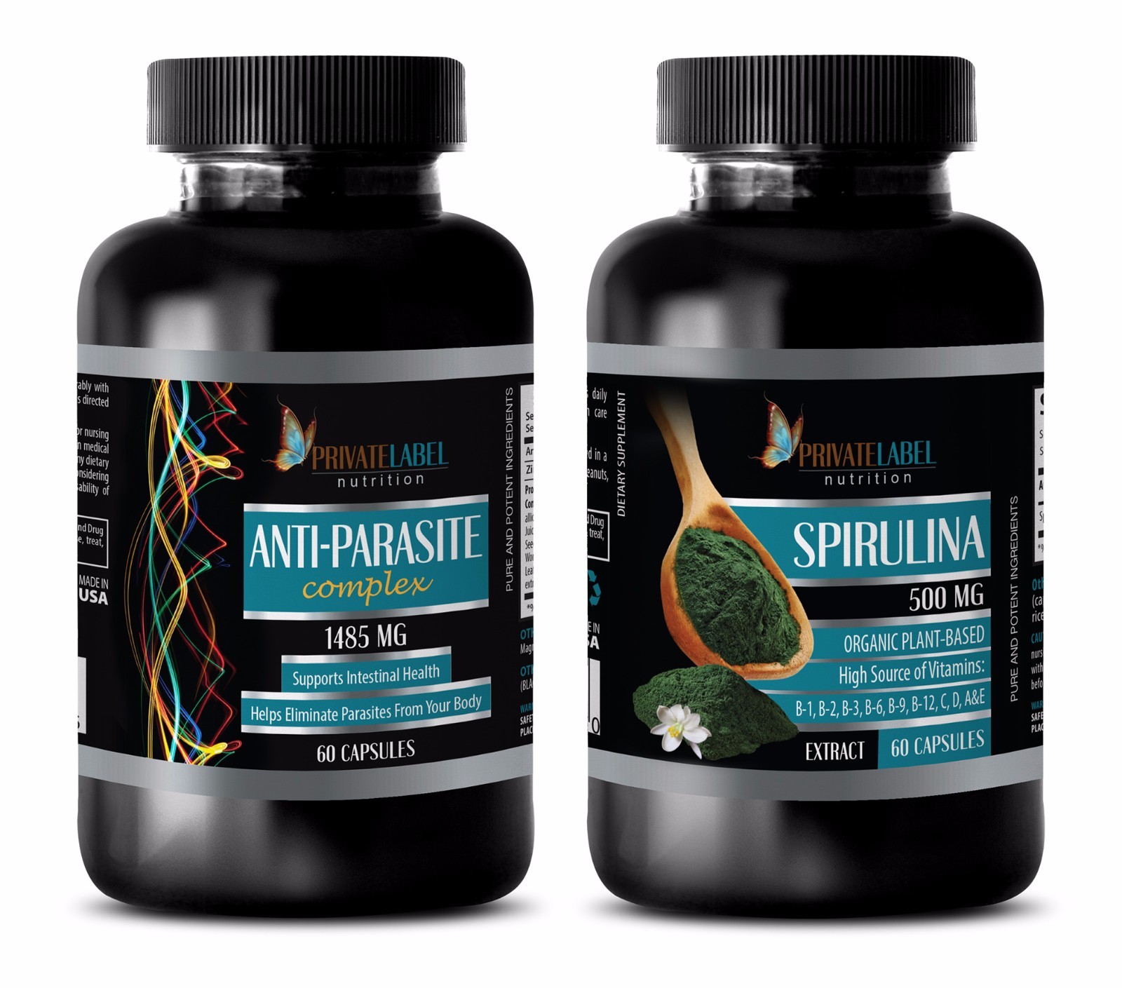Parasite cleanse – ANTIPARASITE – SPIRULINA COMBO – garlic pills