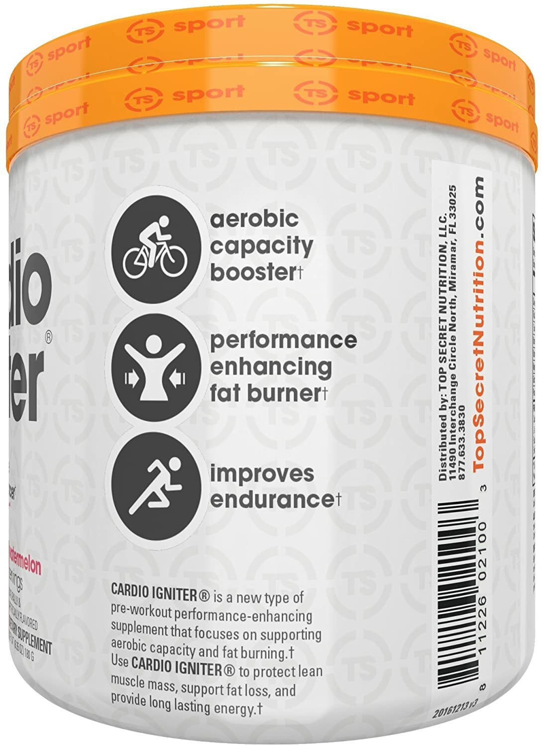 Top Secret Nutrition Cardio Igniter Fat Burner Thermogenic Powder 30 Servings