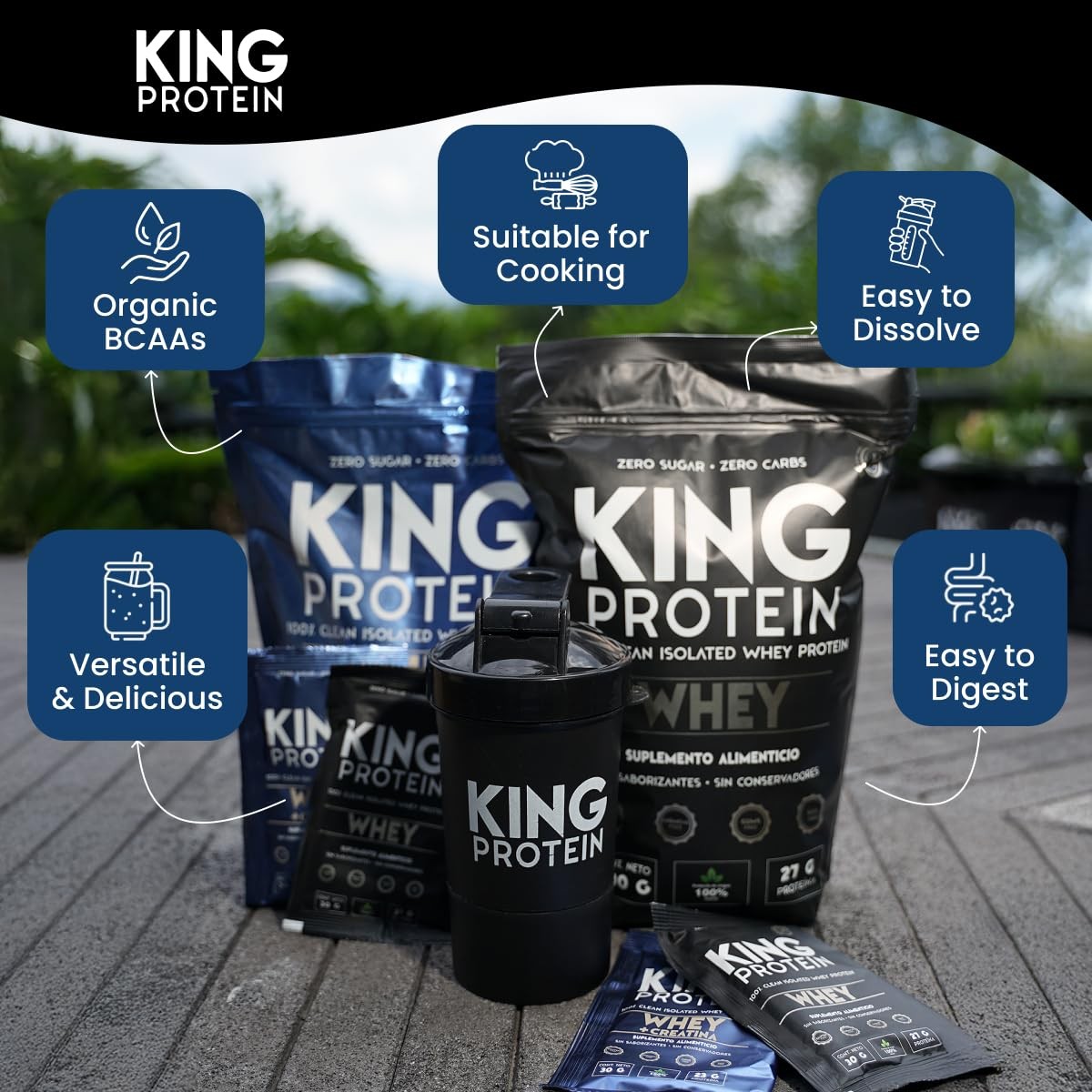 KING Protein Clean Whey Isolate Powder 1.98 Pound (Pack of 1)