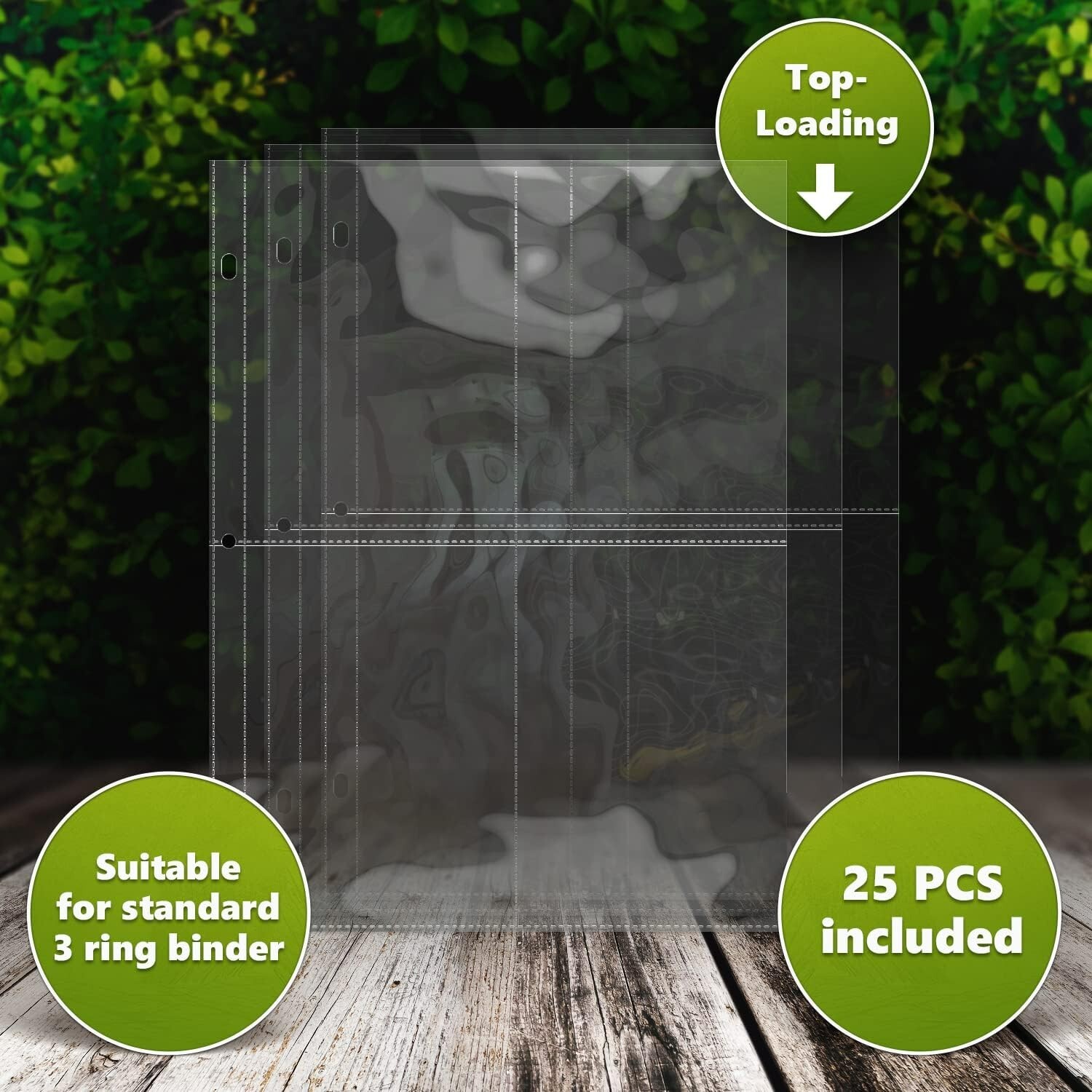 Seed Storage Organizer Sleeves – 25 Pack 4 Pocket Clear Sleeves for Seed Pack…