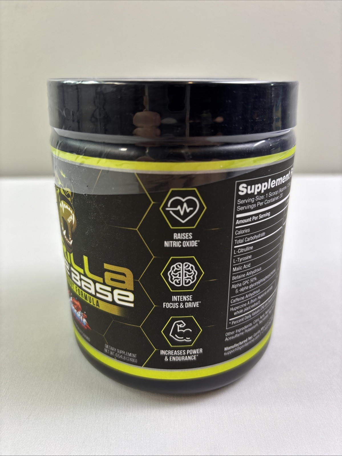 Gorilla Mode Base Pre Workout – Bombsicle 20 Servings Exp 07/2027