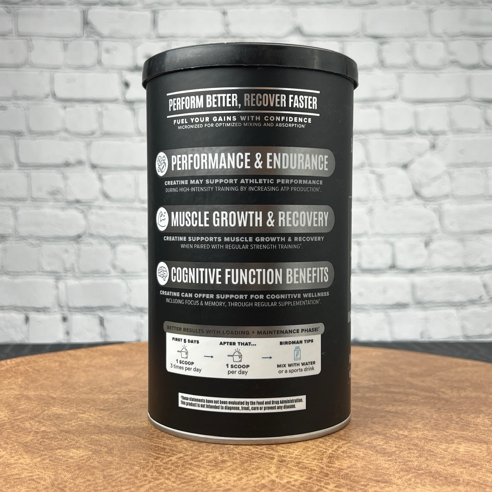 BIRDMAN Micronized Creatine Monohydrate Muscle Recovery 80 Servings