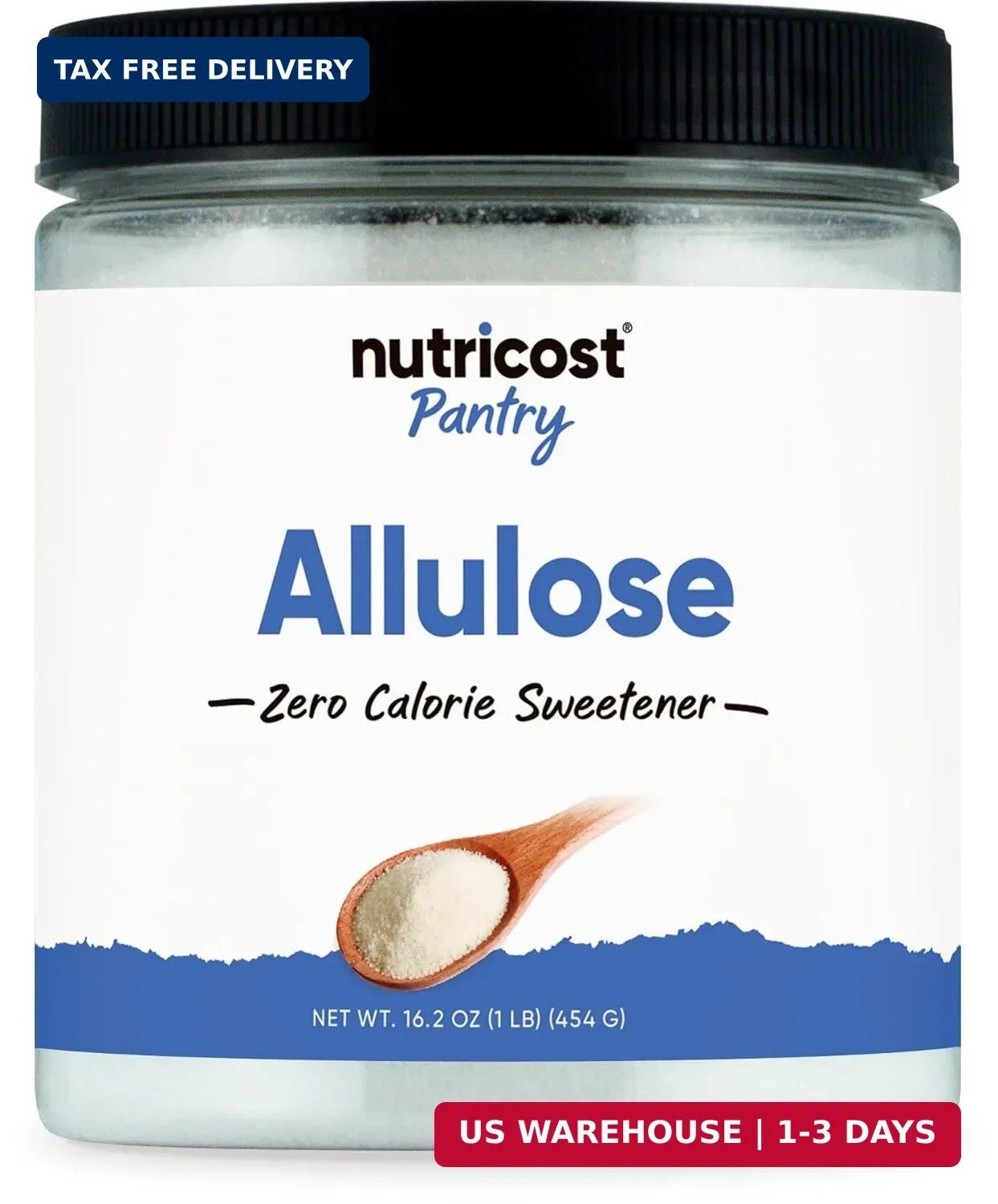 Nutricost Allulose Sweetener (1 LB) – KETO Sugar, 0 Calorie, Low Carb, Natural S