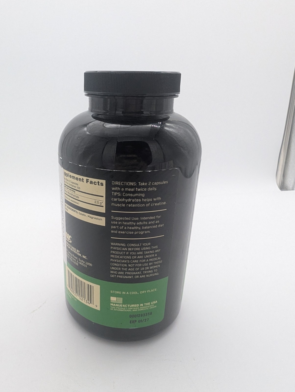 Optimum Nutrition Micronized Creatine Monohydrate 200 Capsules 2500m
