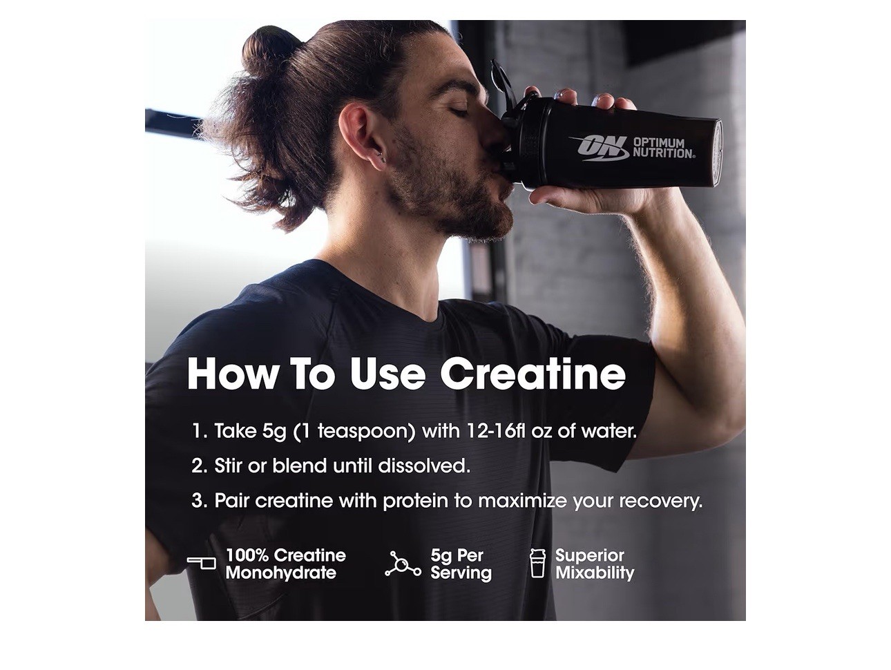 Optimum Nutrition Micronized Creatine Monohydrate Powder – 42.2oz